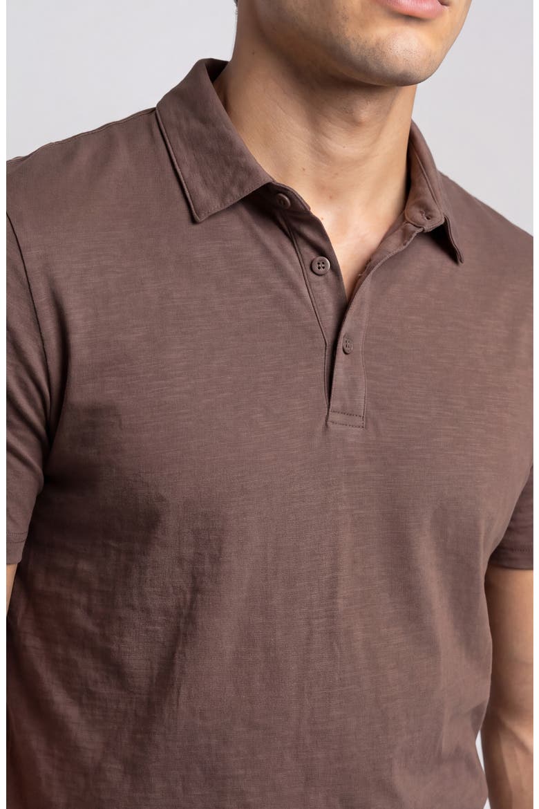 Air Weight Slub Polo, Alternate, color, JAVA