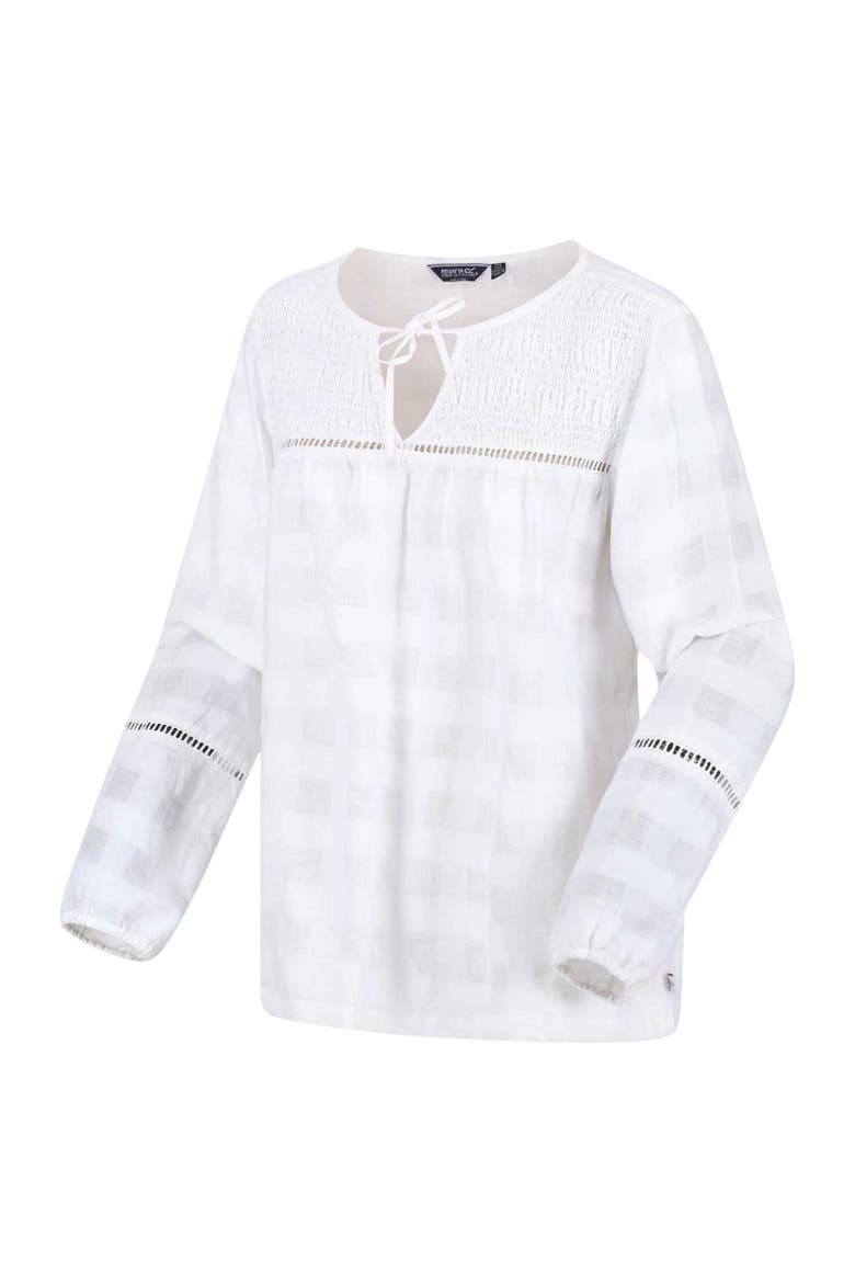 Calluna Keyhole Blouse, Alternate, color, White