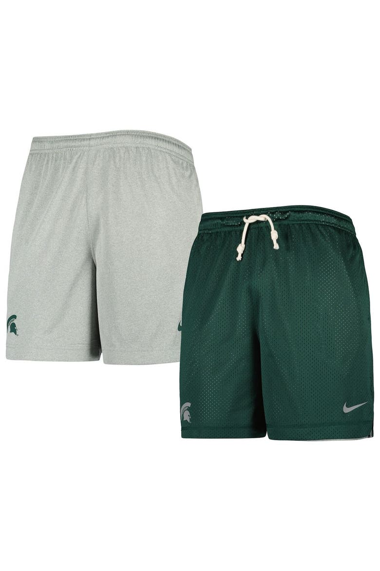 Men's Nike Green/Gray Michigan State Spartans Reversible Performance Shorts, Main, color, Green