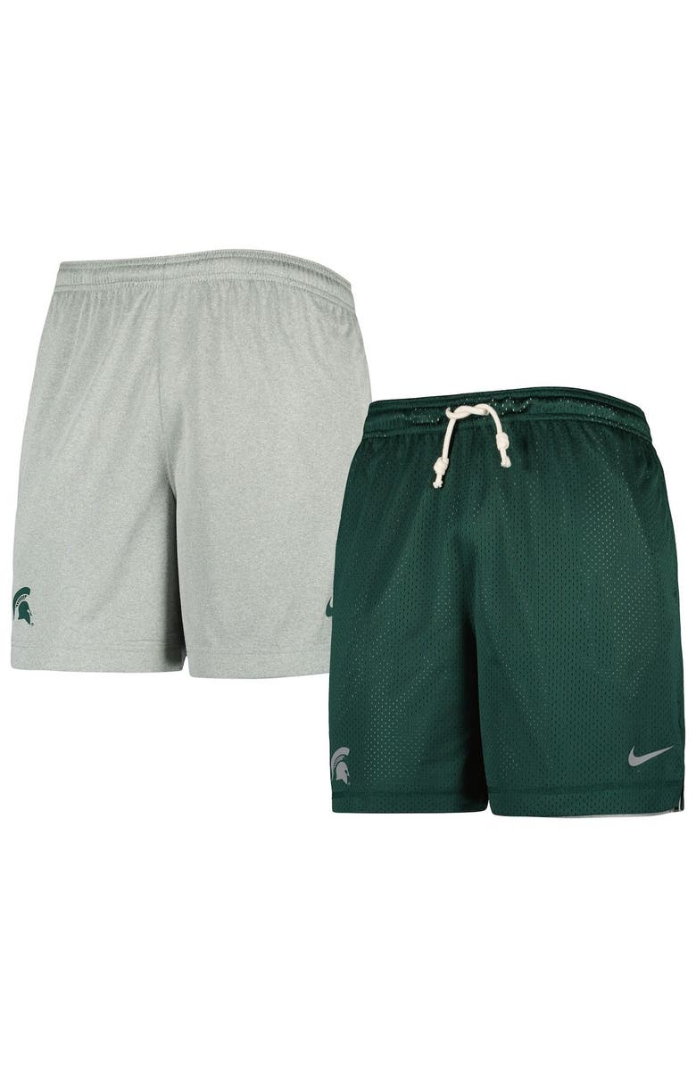 Nike Men's Nike Green/Gray Michigan State Spartans Reversible Performance Shorts, Main, color, 