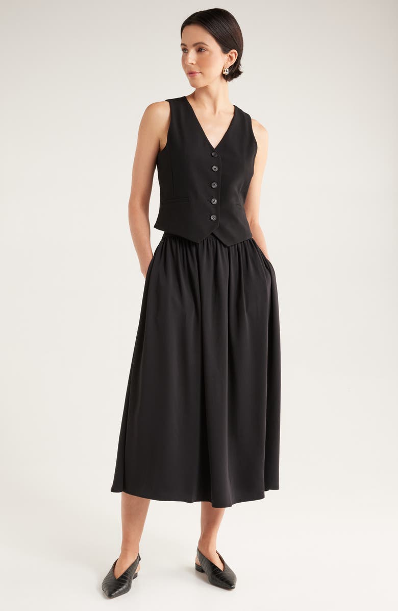 NORDSTROM RACK Pull-On Midi Skirt, Alternate, color, 