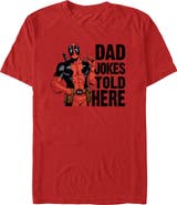 Marvel: Deadpool Men's Marvel Deadpool Dad Jokes Told Here Graphic T-Shirt