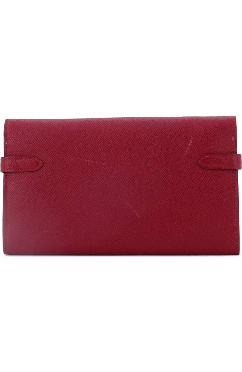 Pre-Owned Hermes Kelly Wallet Epsom Long, Alternate, color, Rubis
