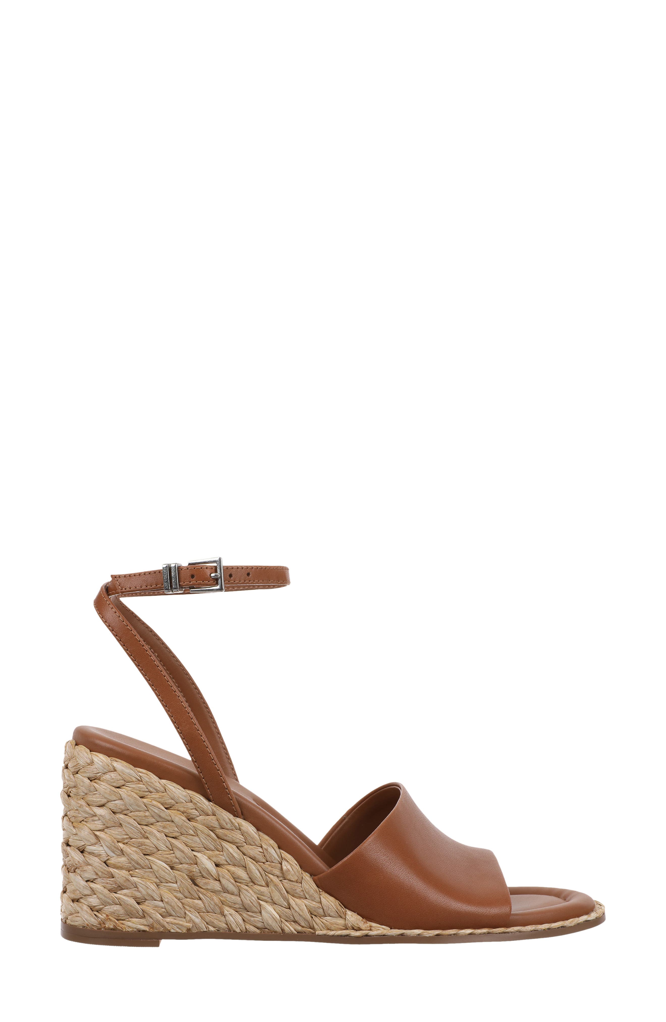 Nordstrom Arlene Ankle Strap Wedge Sandal, Alternate, color, Rust Argan Oil
