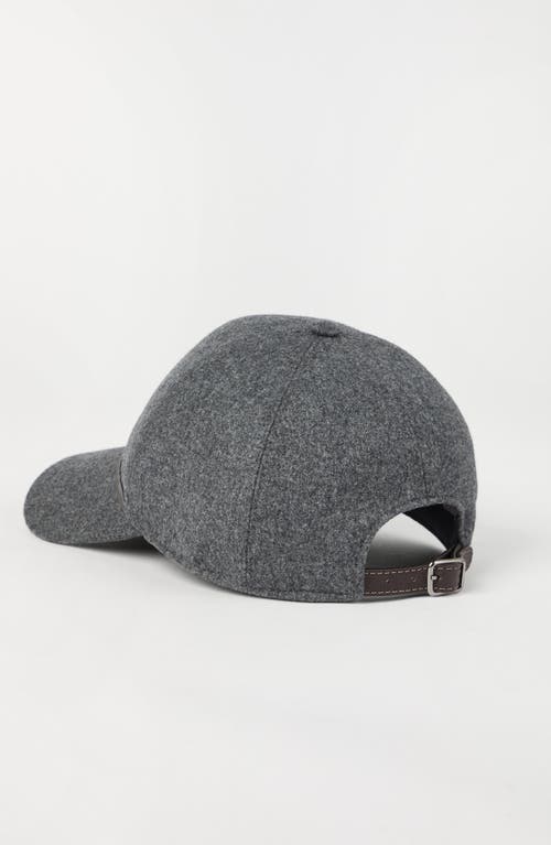 Brunello Cucinelli Baseball Cap With Monili In Gray
