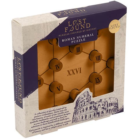 Roman Numeral 3D Wooden Brainteaser Puzzle