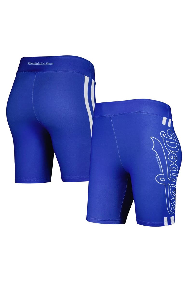 Women's Mitchell & Ness Royal Los Angeles Dodgers Biker Shorts, Main, color, Royal