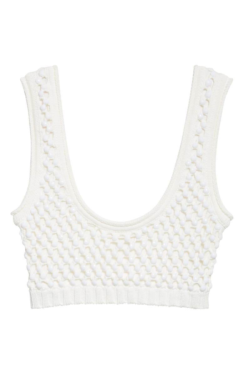 Diotima Lady Beaded Mesh Stitch Bralette, Alternate, color, White