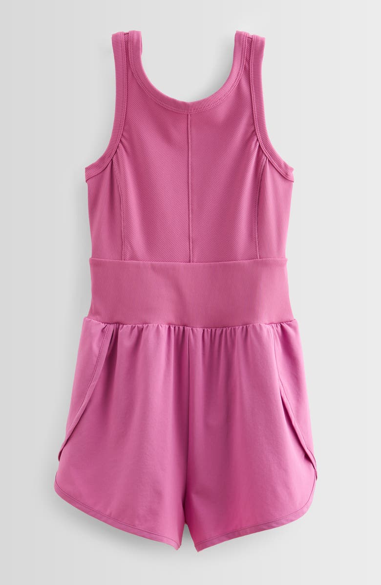 Zella Girl Kids' Summer Break Shorts Romper, Main, color, Pink Rosebud