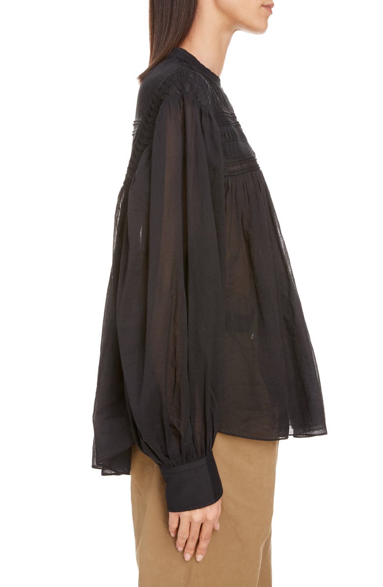 Isabel Marant Étoile Maria Plalia Pintuck Cotton Blouse, Alternate, color,