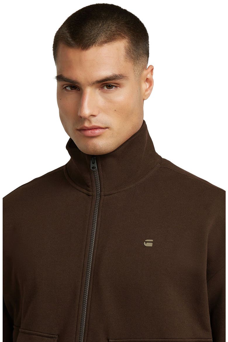 Rovic Zip-Up Sweatshirt, Alternate, color, DEEP BROWN