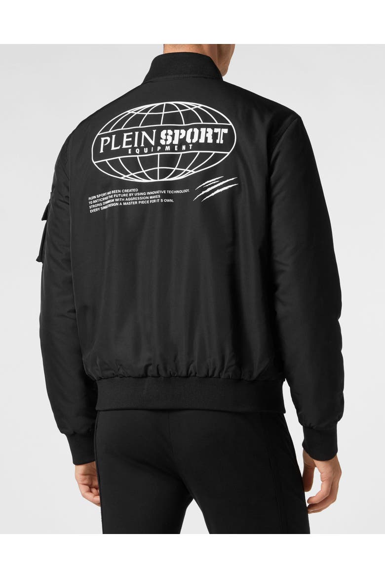 Nylon Bomber Men, Alternate, color, black