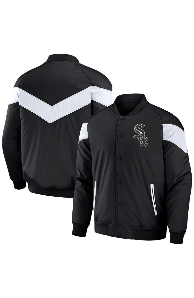 Darius Rucker Collection by Fanatics Men's Darius Rucker Collection by Fanatics Black Chicago White Sox Baseball Raglan Full-Snap Jacket, Main, color, Black