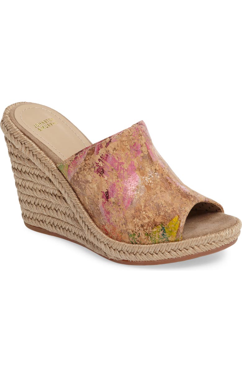 Johnston & Murphy Myrah Wedge Slide Sandal, Main, color,