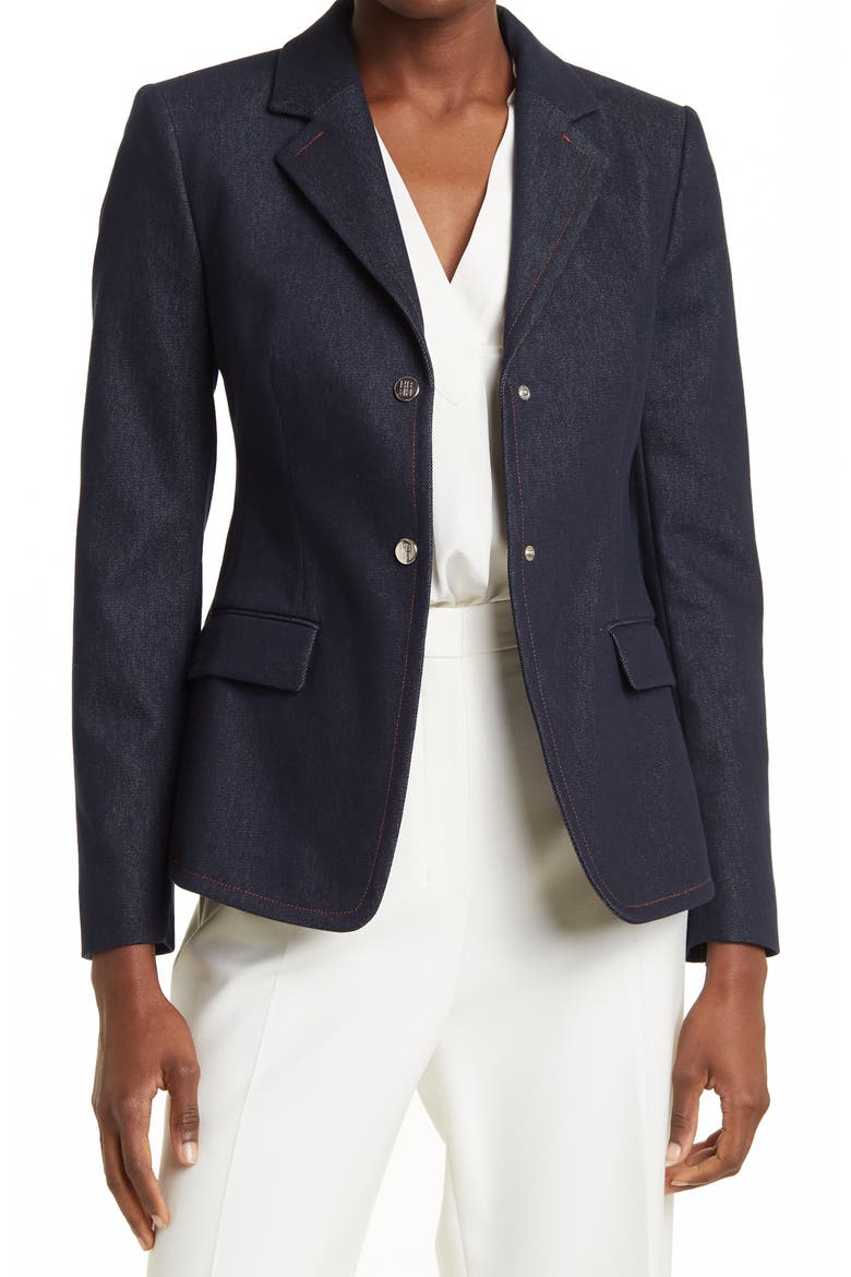 HUGO BOSS Jadenimi Denim Jacket, Main, color, DARK BLUE