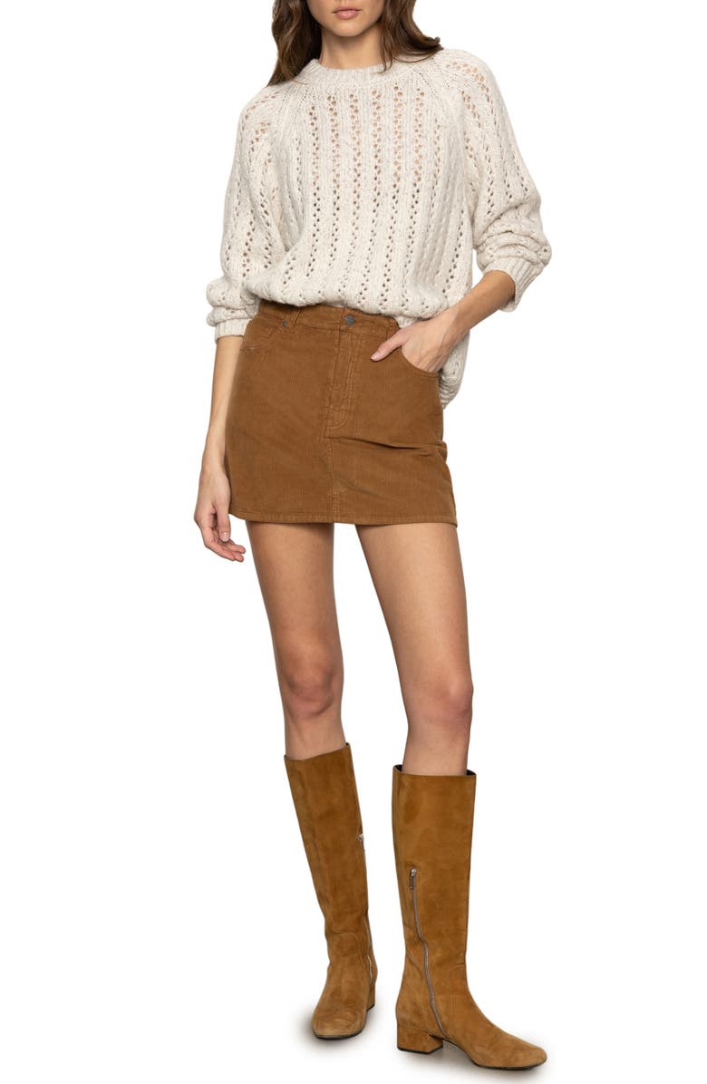 Sanctuary Briar Stretch Cotton Corduroy Miniskirt, Alternate, color, 