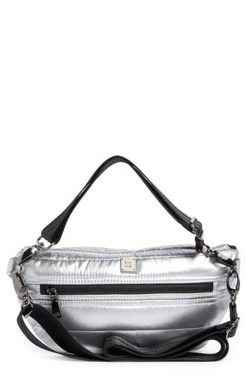 Think Royln Double Down Crossbody Bag In Silver