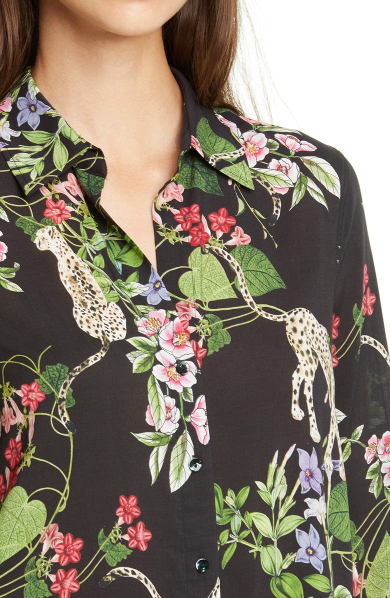 L'AGENCE Holly Polka Dot Blouse, Alternate, color, 