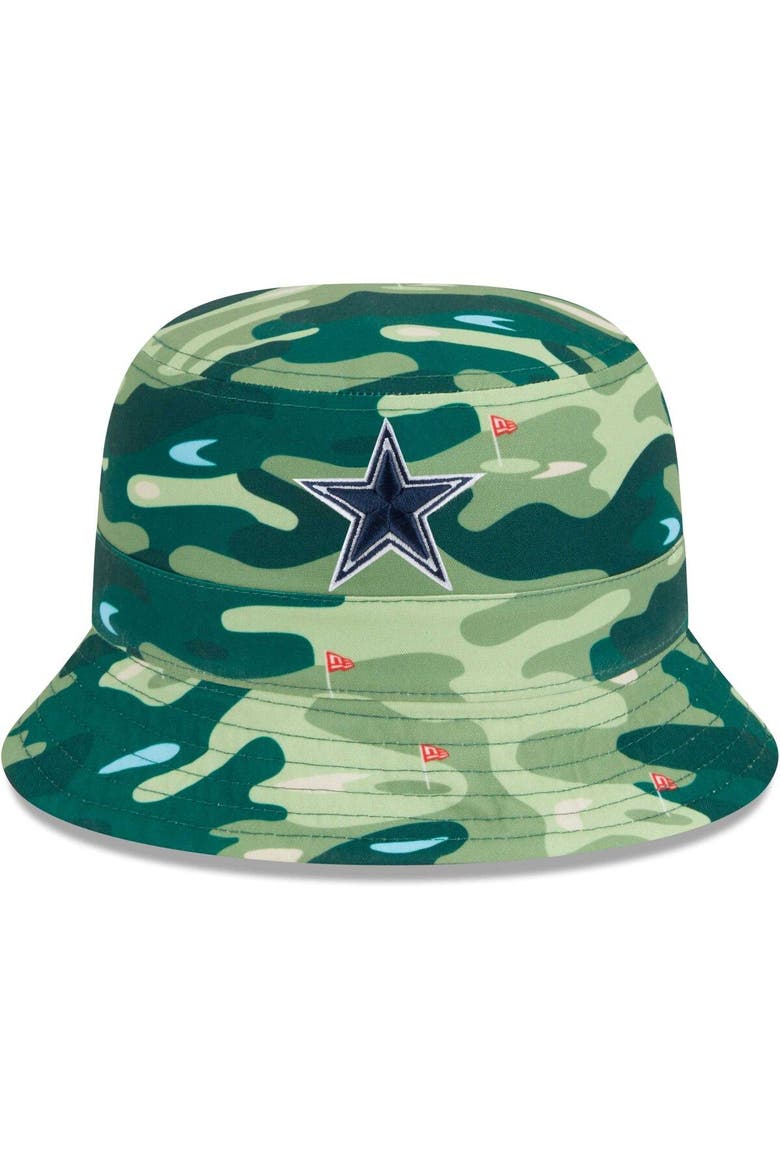 Men's New Era Navy/Camo Dallas Cowboys Reversible Bucket Hat, Alternate, color, Navy