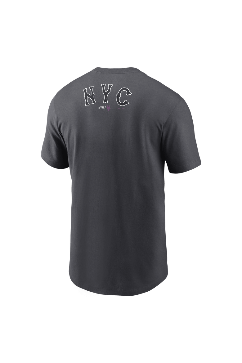 Men's Nike Anthracite New York Mets City Connect 2-Hit T-Shirt, Alternate, color, Anthracite