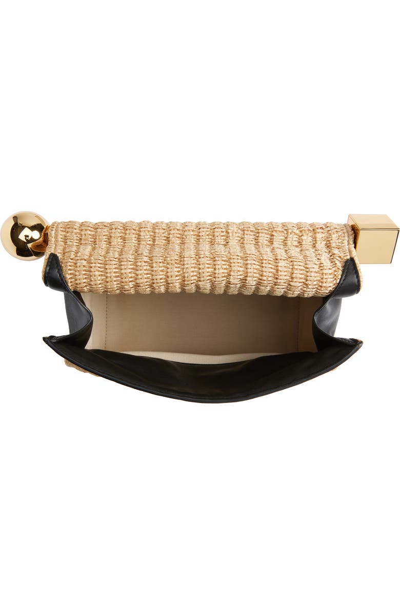 Jacquemus La Pochette Rond Carré Raffia Clutch, Alternate, color,