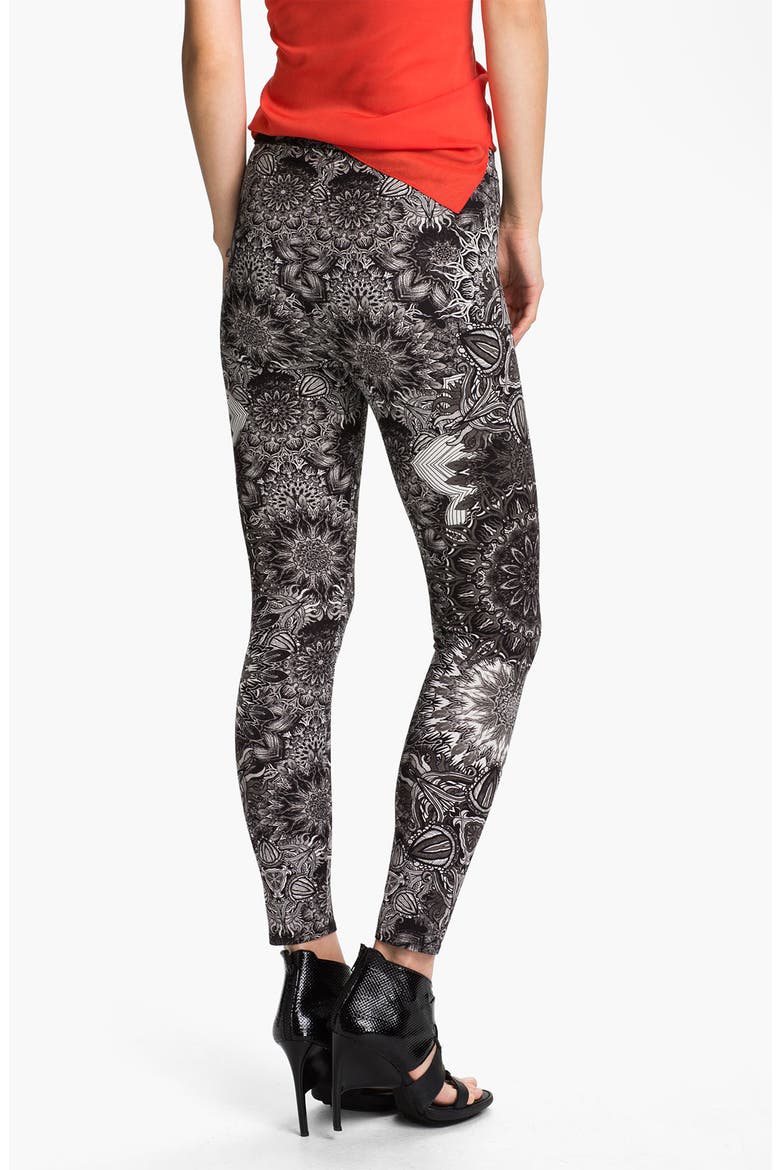 Medallion Print Leggings, Alternate, color, TAUPE MULTI