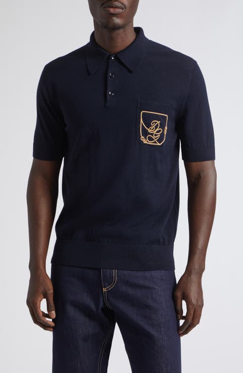 Logo Embroidered Virgin Wool Polo