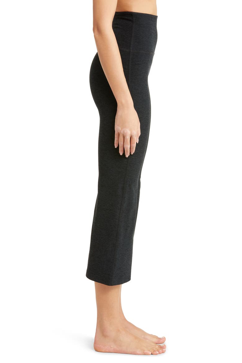 Space Dye High Waist Retro Crop Flare Pants, Alternate, color, DARKEST NIGHT