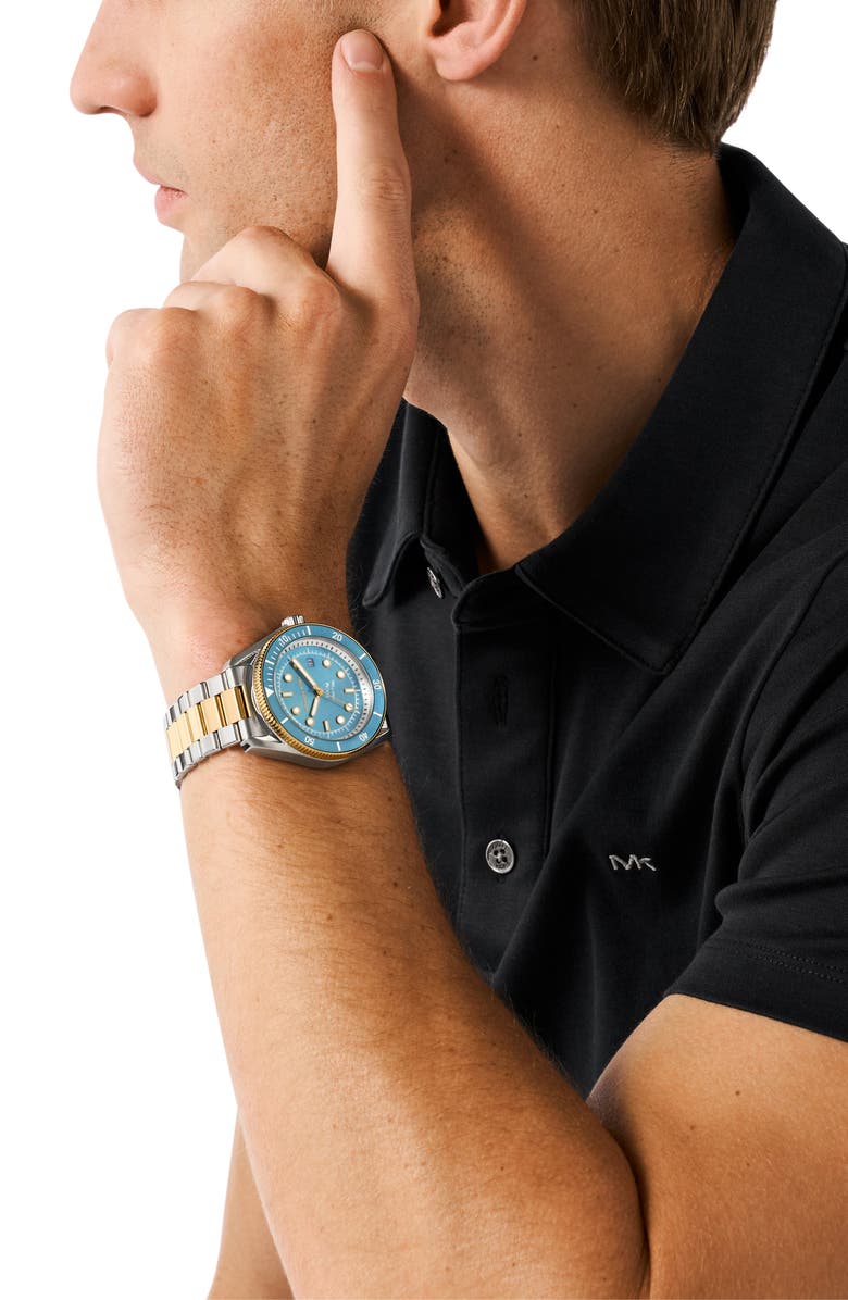 Michael Kors Maritime Quartz Stainless Steel Bracelet Watch, 42mm, Alternate, color, Stainless Steel