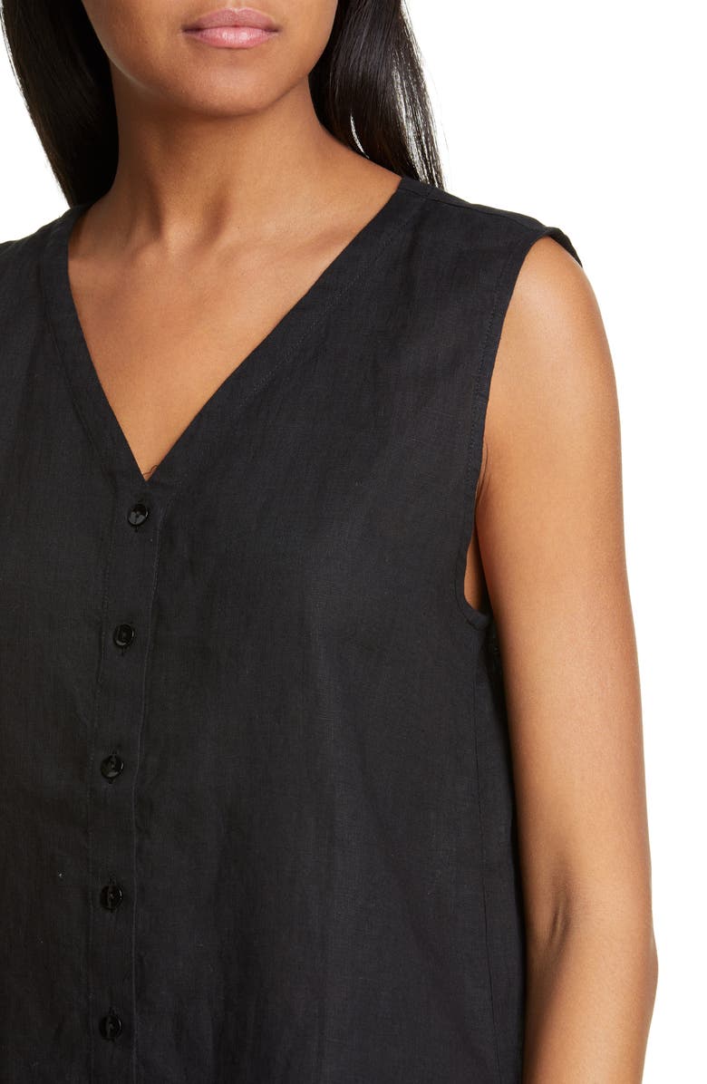 Eileen Fisher V-NECK SLVLSS TOP, Alternate, color,