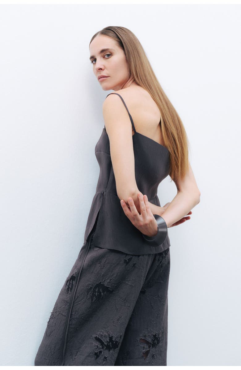 Nocturne Slit Strap Blouse, Alternate, color, 