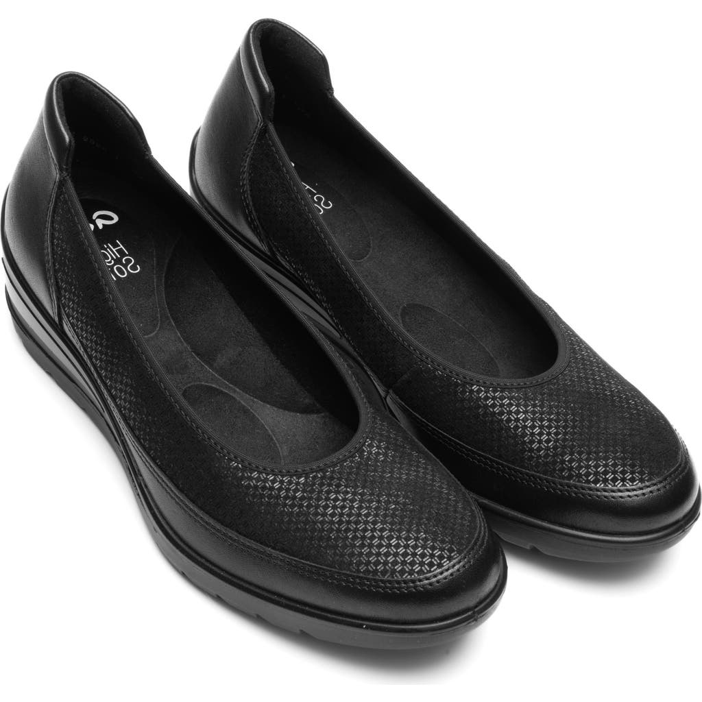 Ara Zinnia Wedge Loafer In Black
