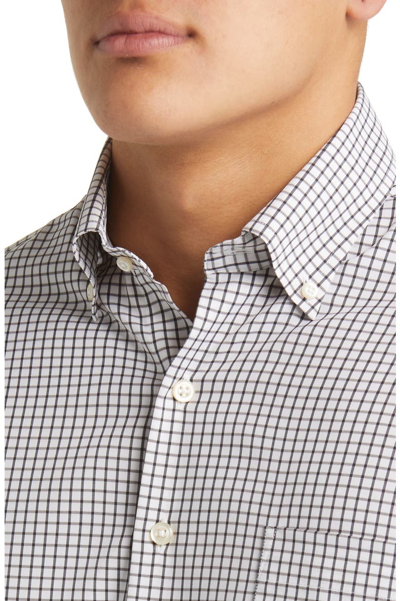 Hanford Performance Twill Button-Down Shirt, Alternate, color, BLACK