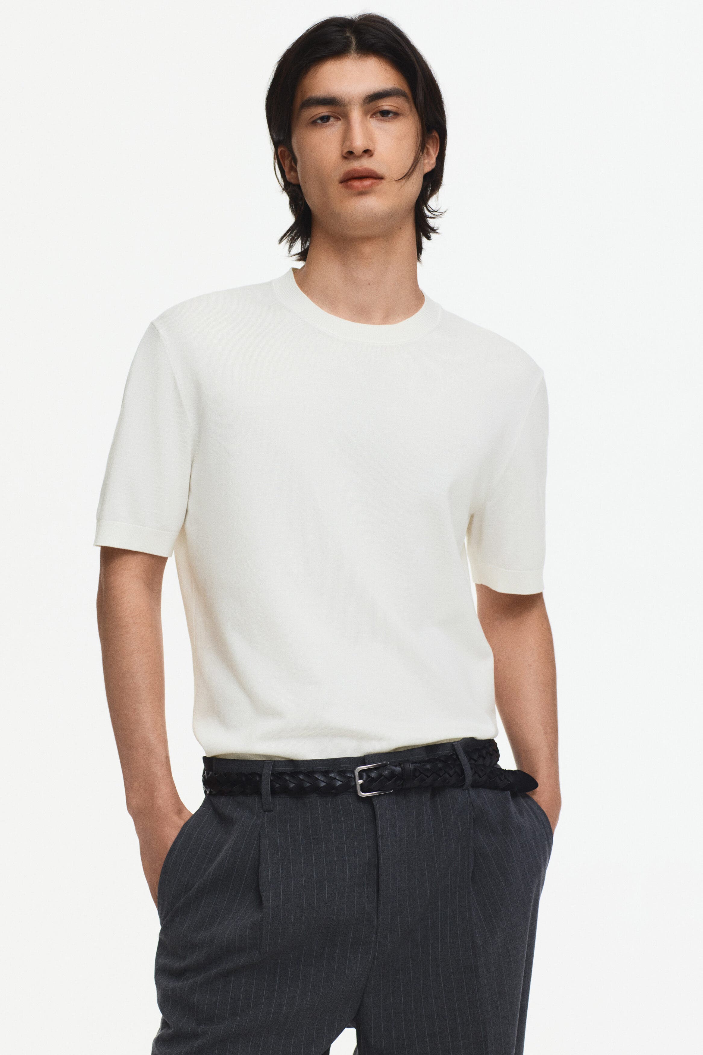 Slim Fit Knitted T-shirt - image 4