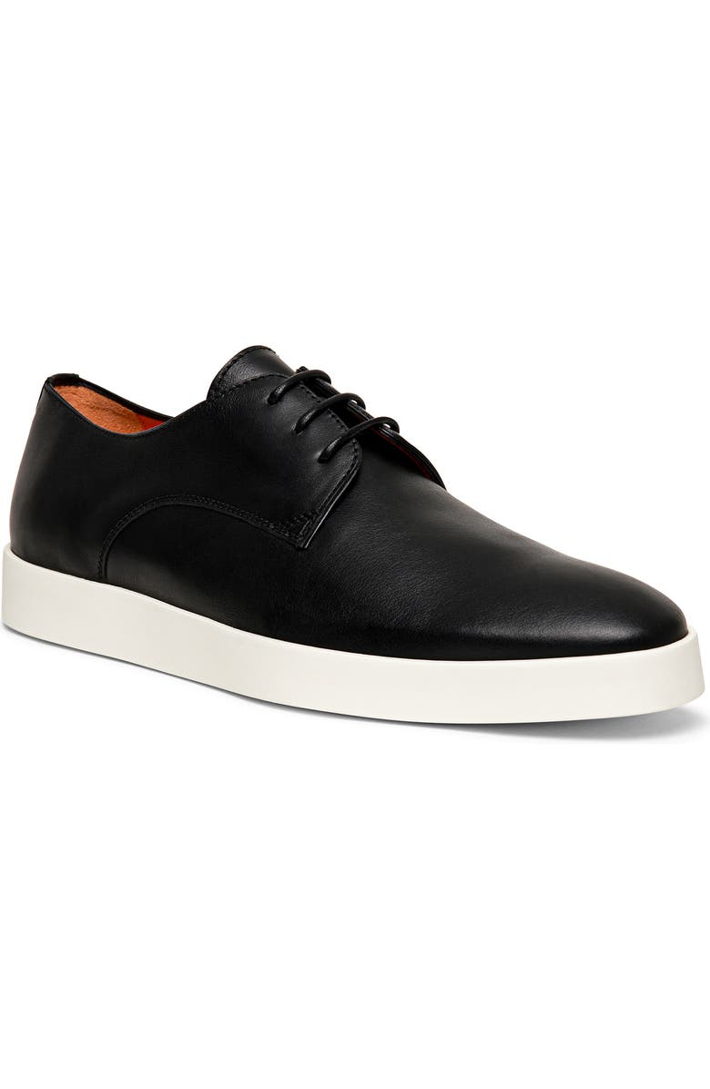 Santoni Dilate Derby Sneaker, Main, color, Black