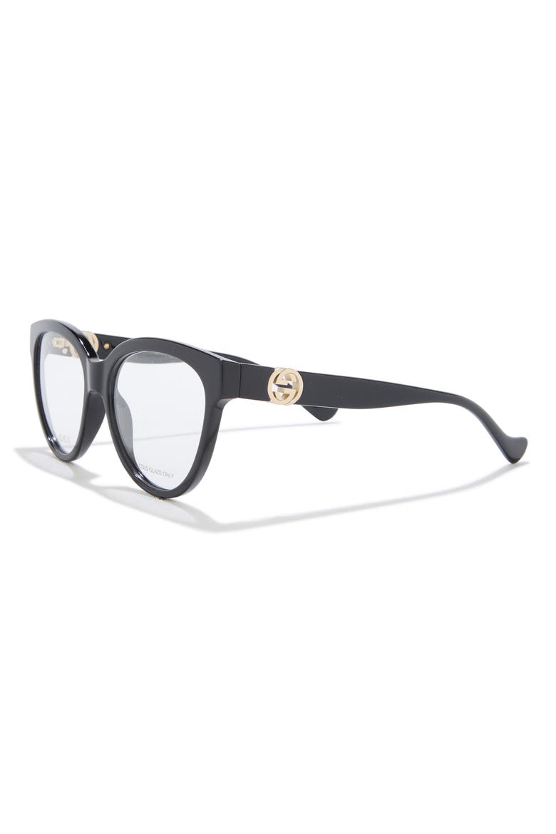 Cat Eye Optical Frames, Alternate, color, BLACK BLACK TRANSPARENT