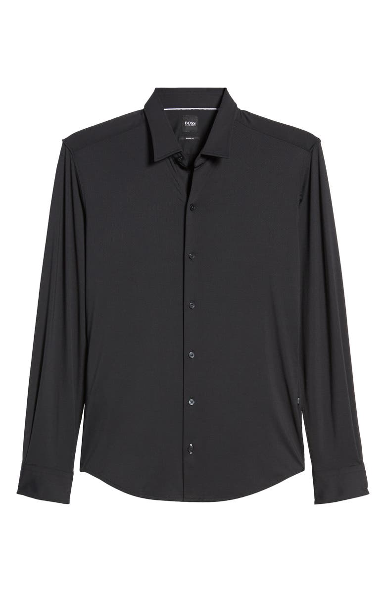 BOSS Robbie Solid Slim Fit Performance Button-Up Shirt, Alternate, color,