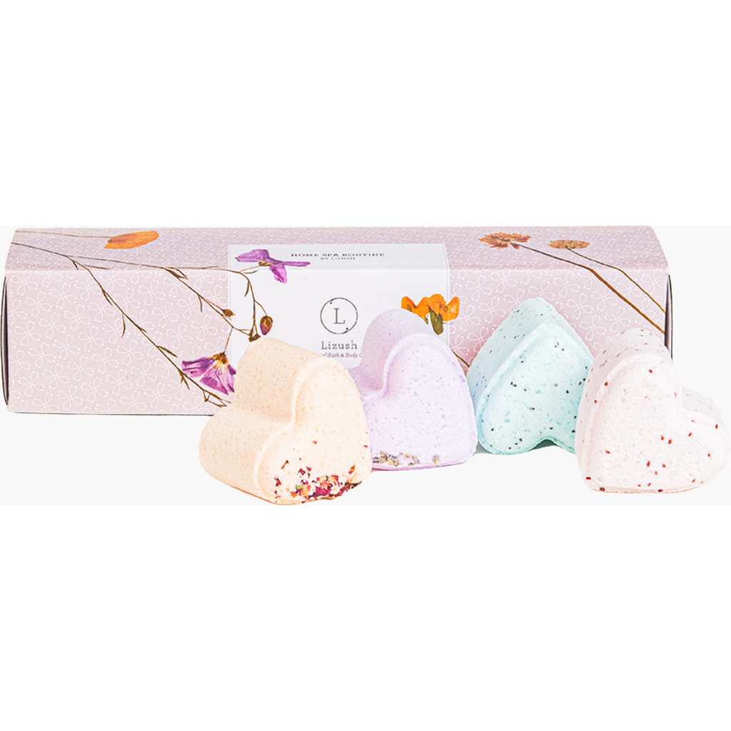 Lizush Cbd Gift Box, 5 Hearts Shaped Shower Steamers In Assorted