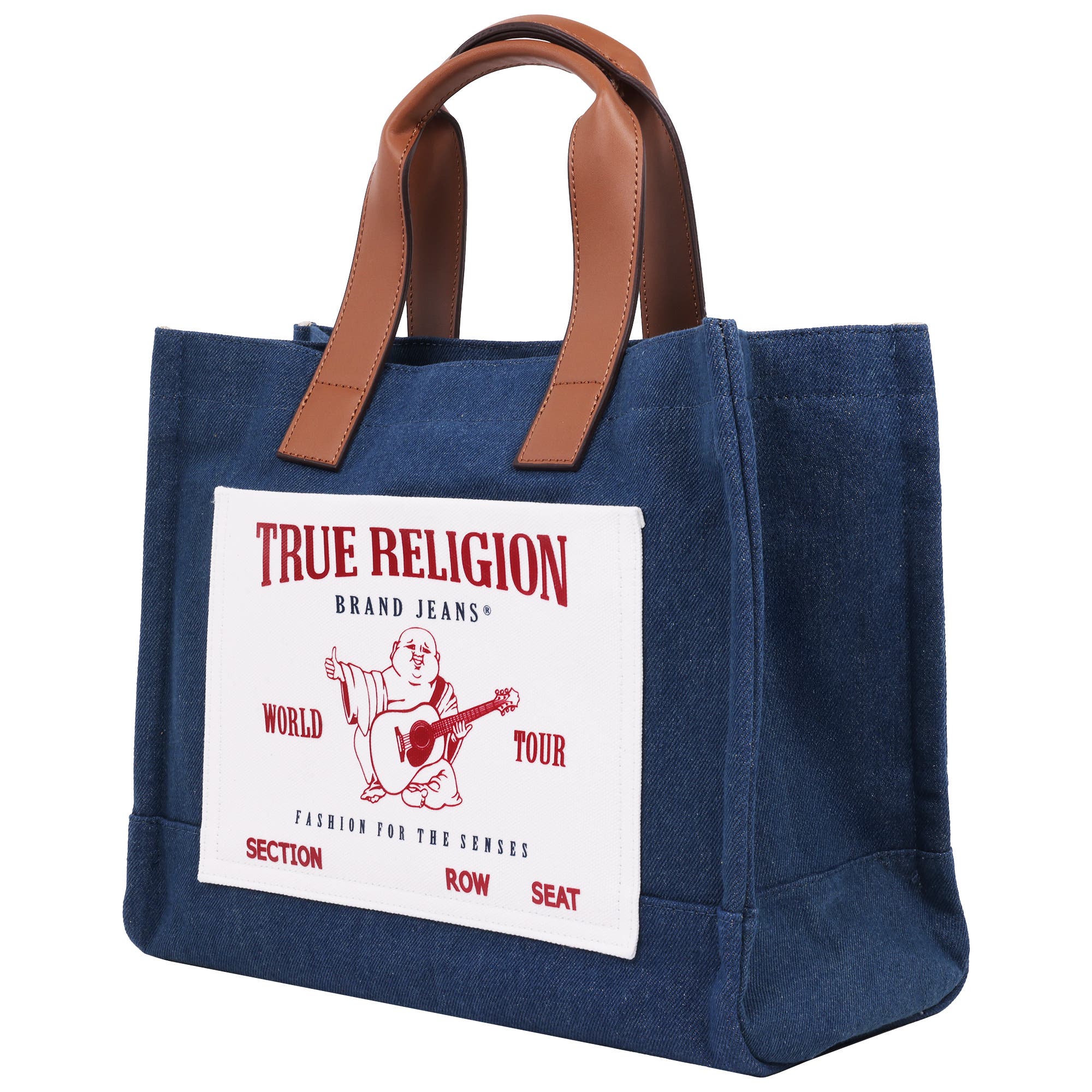True Religion Medium Buddha Pocket Tote, Alternate, color, Medium Blue