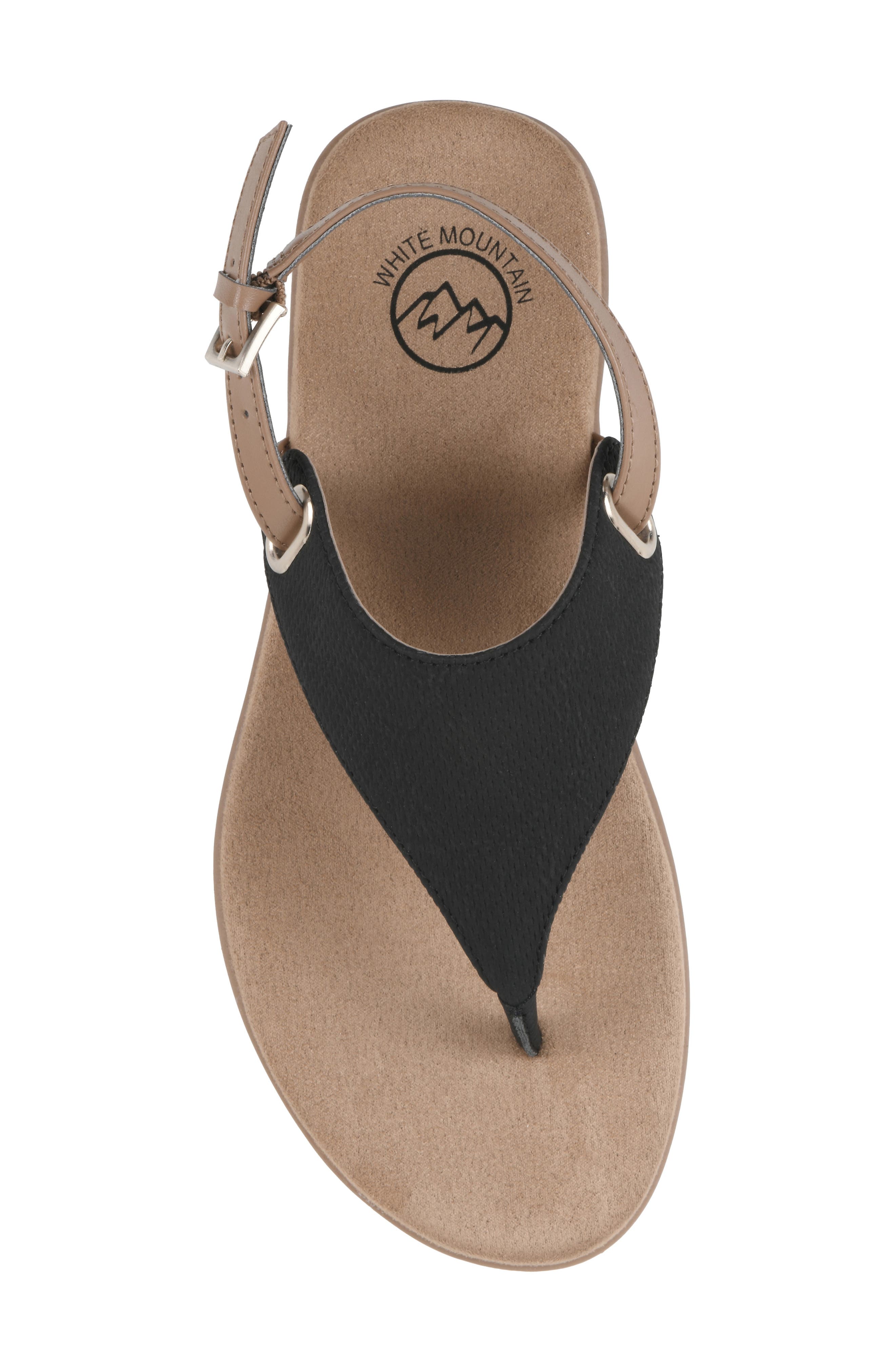 White Mountain Footwear <p>Lifted Slingback Sandal (Women)</p>, Alternate, color, Black/ Smooth