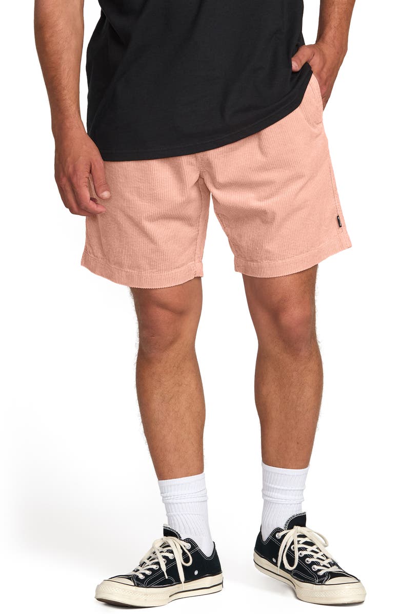 Billabong Larry Layback Cotton Corduroy Shorts, Main, color, Dusty Pink