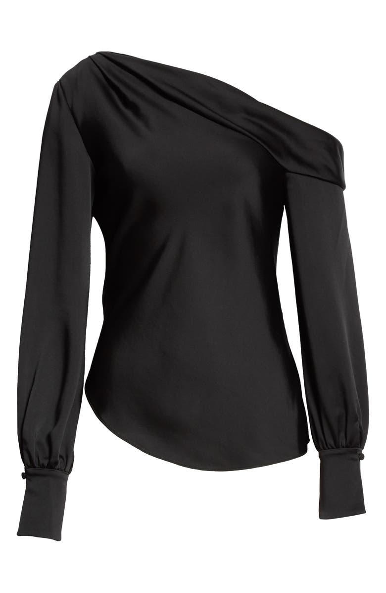 Simkhai Jonathan Simkhai Cutout Back Satin Blouse, Alternate, color,