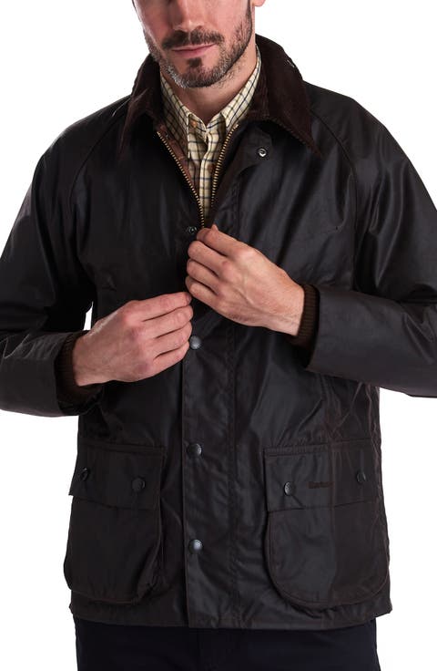 'Bedale' Regular Fit Waxed Cotton Jacket