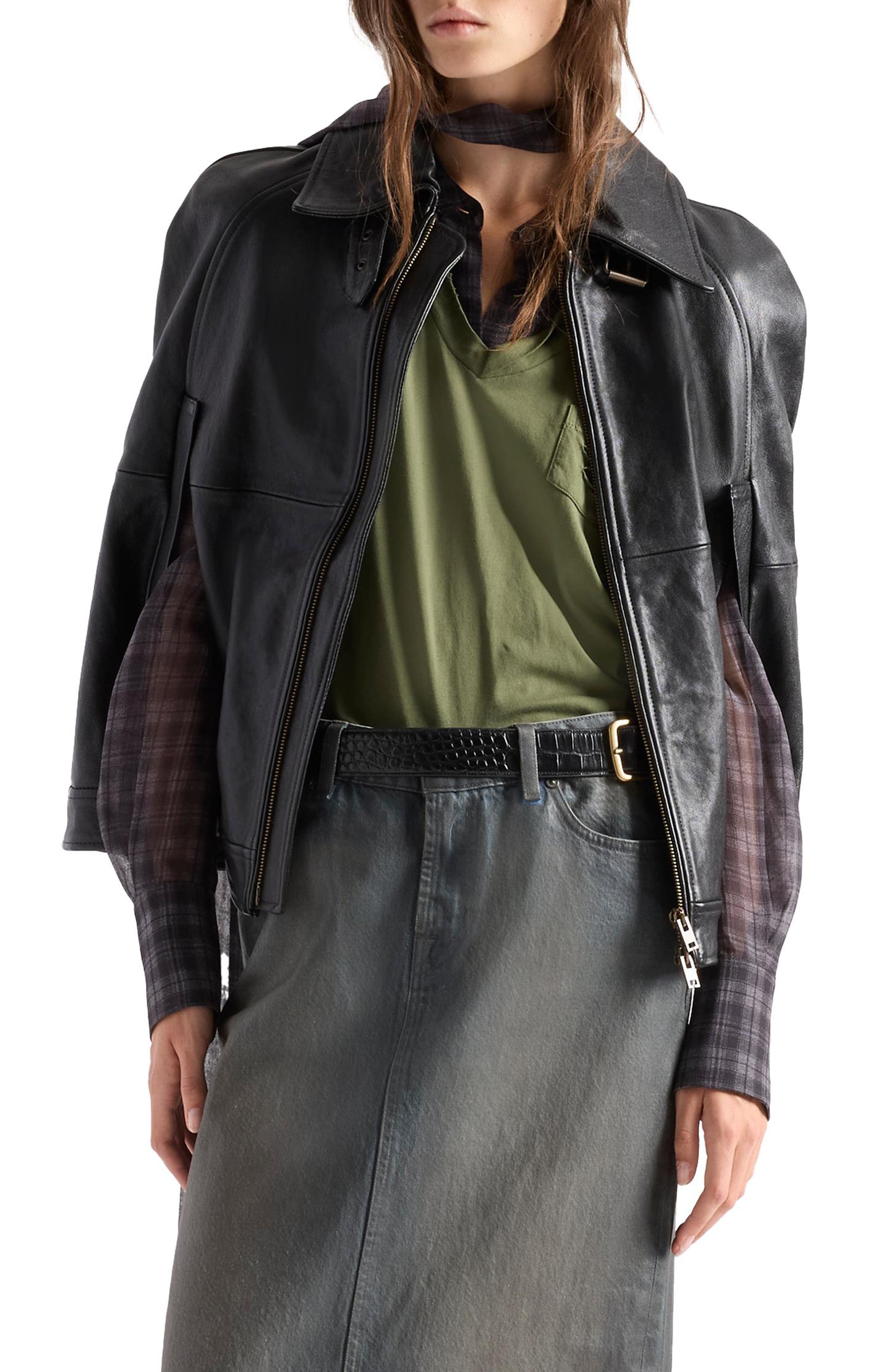 selected LEATHER BLACK