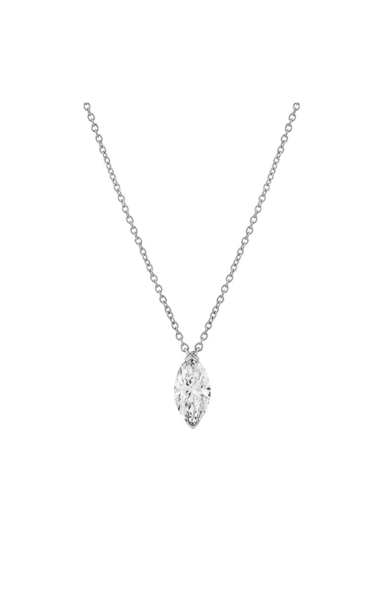 LuvMyJewelry Marquise Muse 14K Gold Lab Grown Diamond Necklace - 0.75 ct, Main, color, 14K White Gold