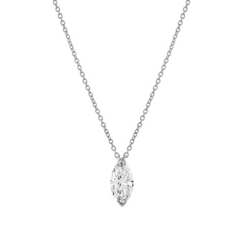 Marquise Muse 14K Gold Lab Grown Diamond Necklace - 0.75 ct