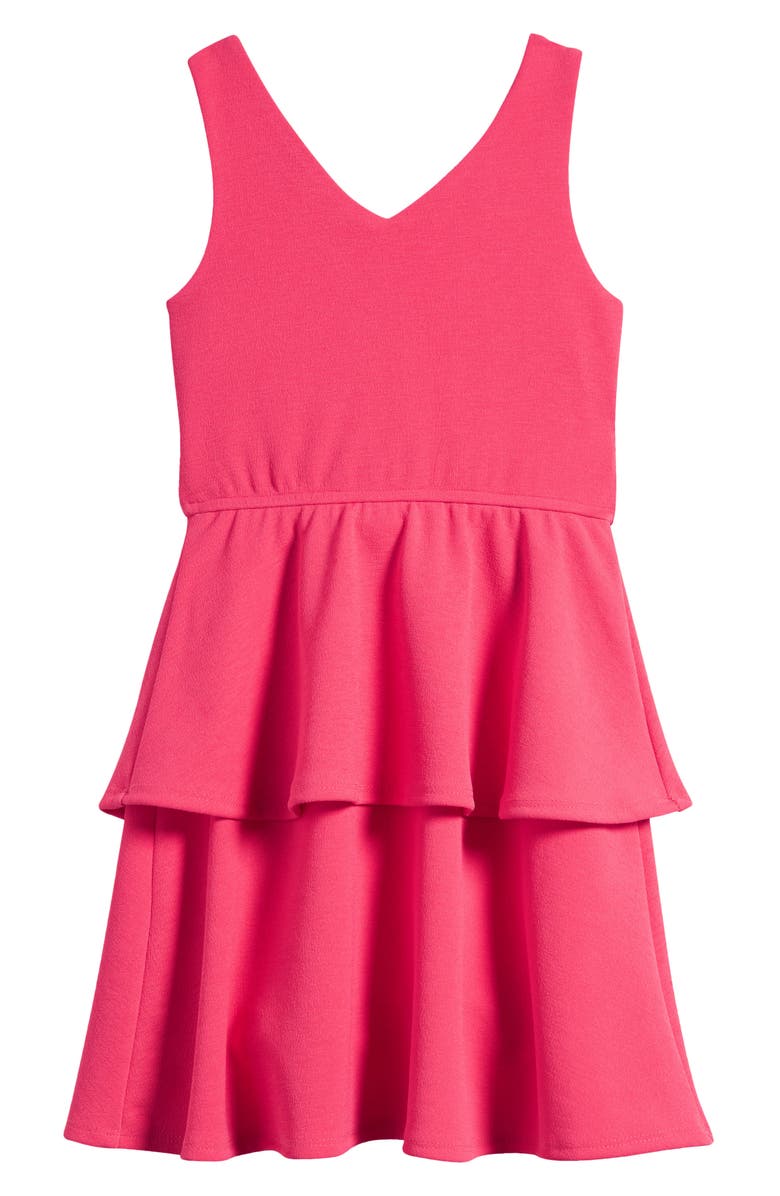 Ava & Yelly Kids' Sleeveless Knit Peplum Dress, Alternate, color, 