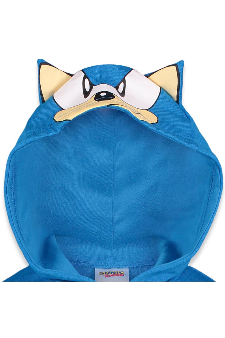 Sonic the Hedgehog Cosplay Zip-Up Hoodie, Alternate, color, Blue Sonic
