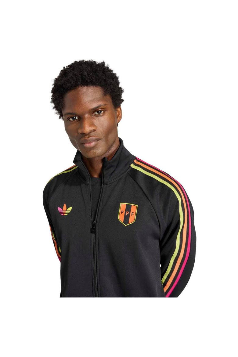 Men's adidas Black Peru National Team Originals Full-Zip Track Jacket, Alternate, color, Black