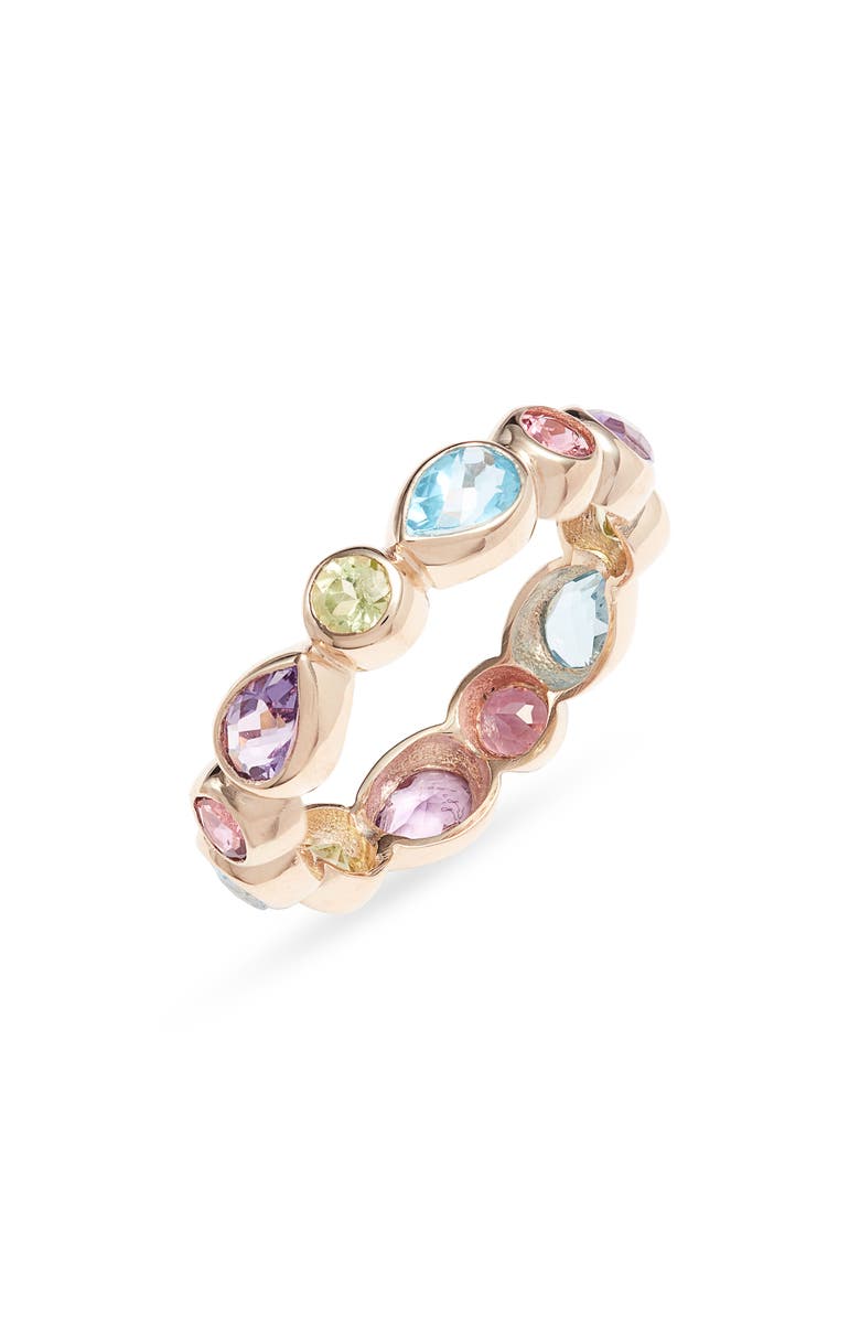 Anzie Linéa Rainbow Eternity Ring, Main, color,